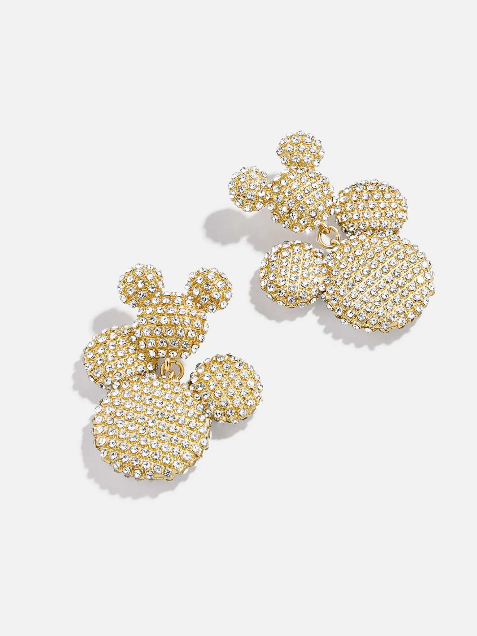 Disney Mickey Mouse Pavé Statement Earrings - Gold/Pavé