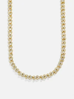 Disney Mickey Mouse Repeating Tennis Necklace - Gold/Pavé
