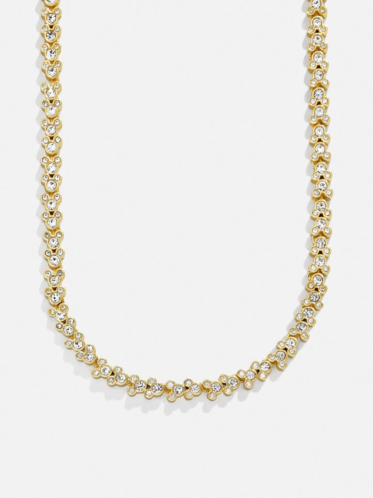Disney Mickey Mouse Repeating Tennis Necklace - Gold/Pavé