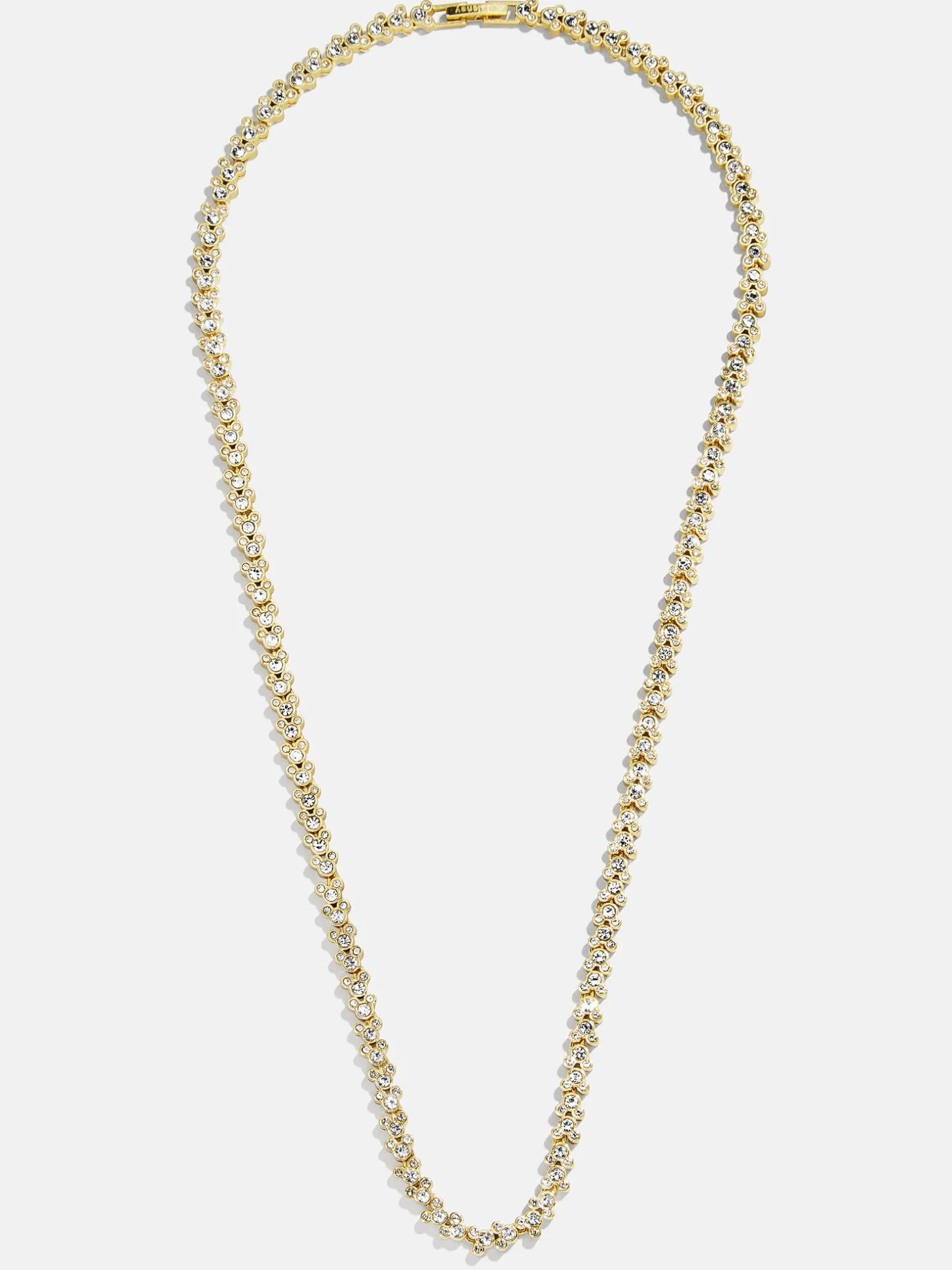 Disney Mickey Mouse Repeating Tennis Necklace - Gold/Pavé