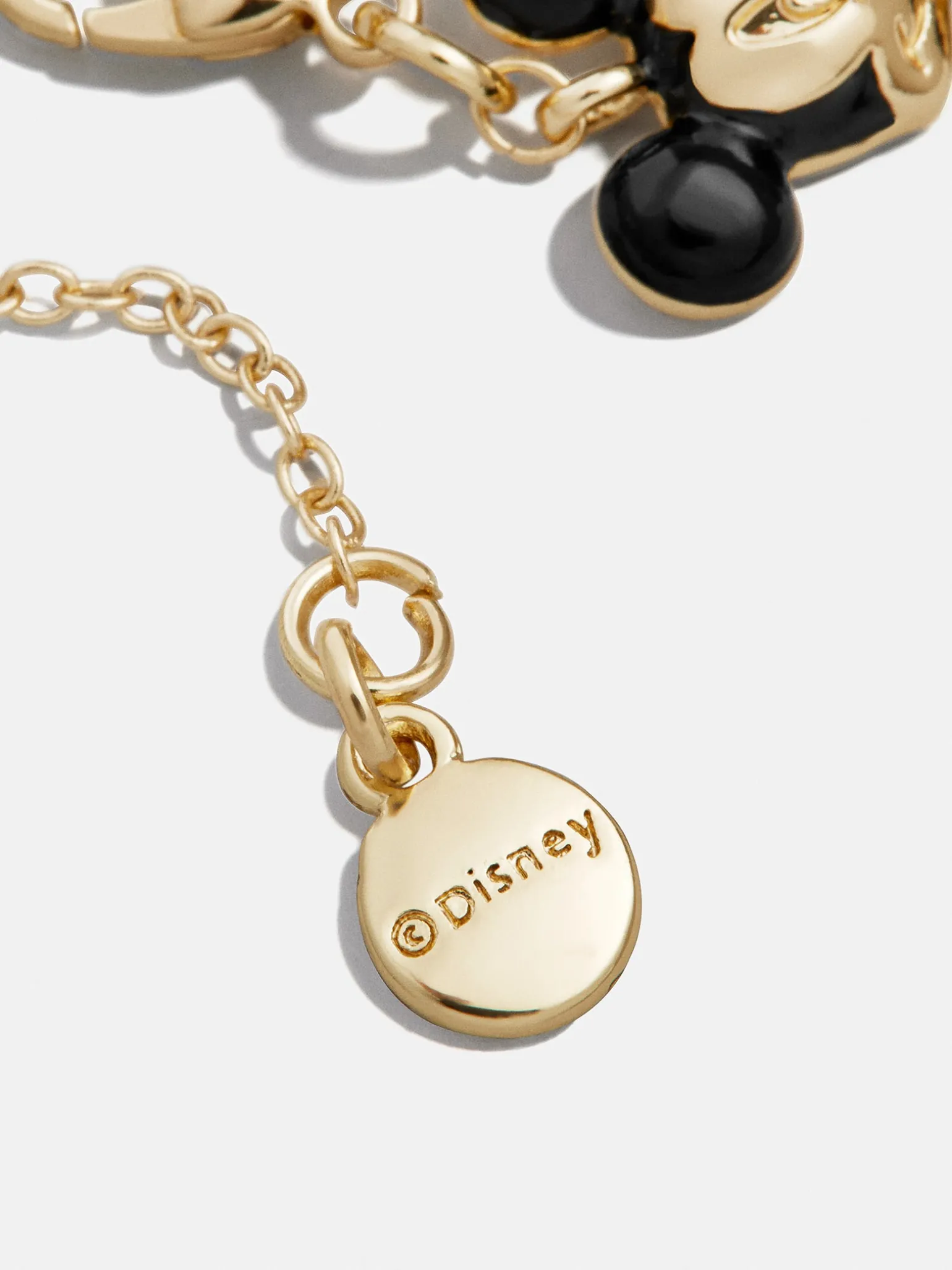 Disney Mickey Mouse Repeating Character Head Bracelet - Gold/Black