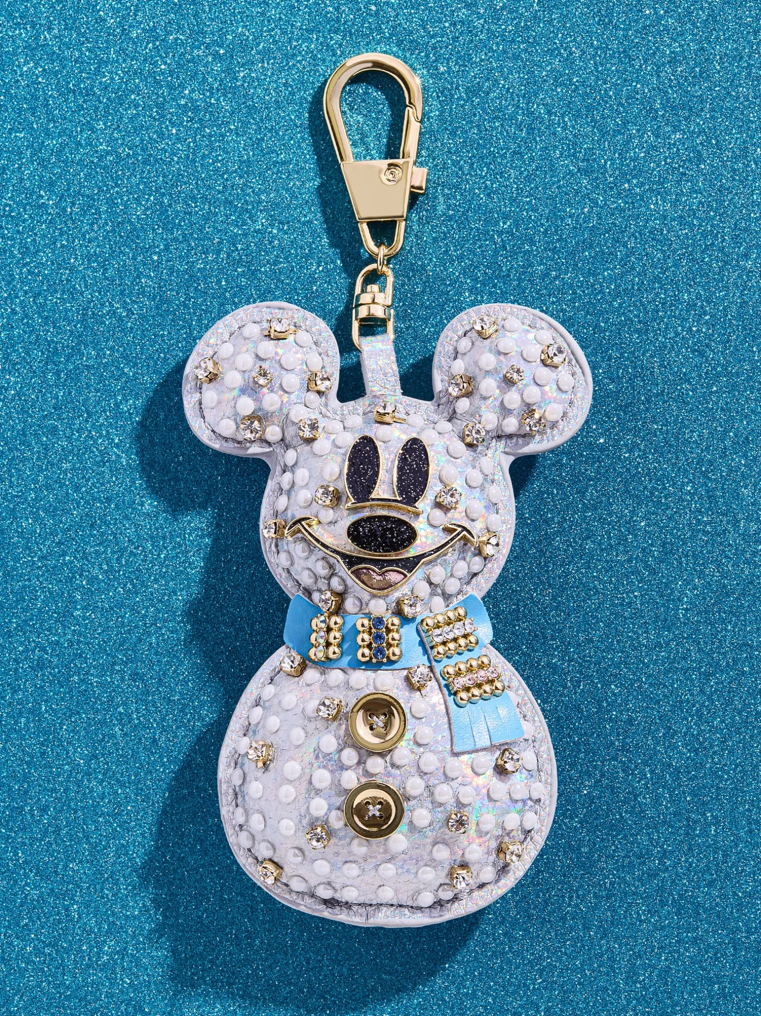 Disney Mickey Mouse Snowman Puff Bag Charm - Disney Snowman Puff Bag Charm