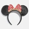 Disney Minnie Mouse Custom Ears Headband - Custom Black/Red Minnie Mouse Ears