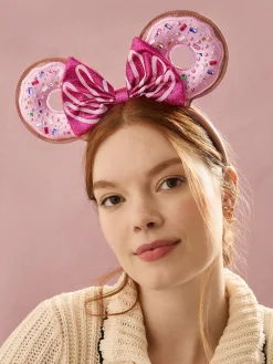 Disney Minnie Mouse Pink Donut Ears Headband - Minnie Mouse Pink Donut Ears