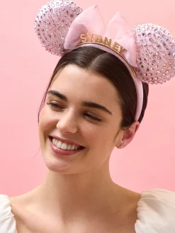 Disney Minnie Mouse Soft Pink Custom Ears Headband - Custom Soft Pink Minnie Mouse Ears