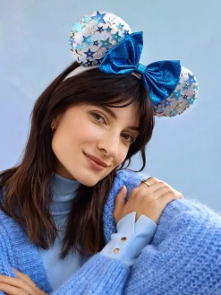Disney Minnie Mouse Stars Ears Headband - Minnie Mouse Blue Star Ears