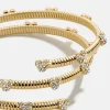 Disney Pavé Mickey Mouse Cuff Bracelet - Gold/Pavé