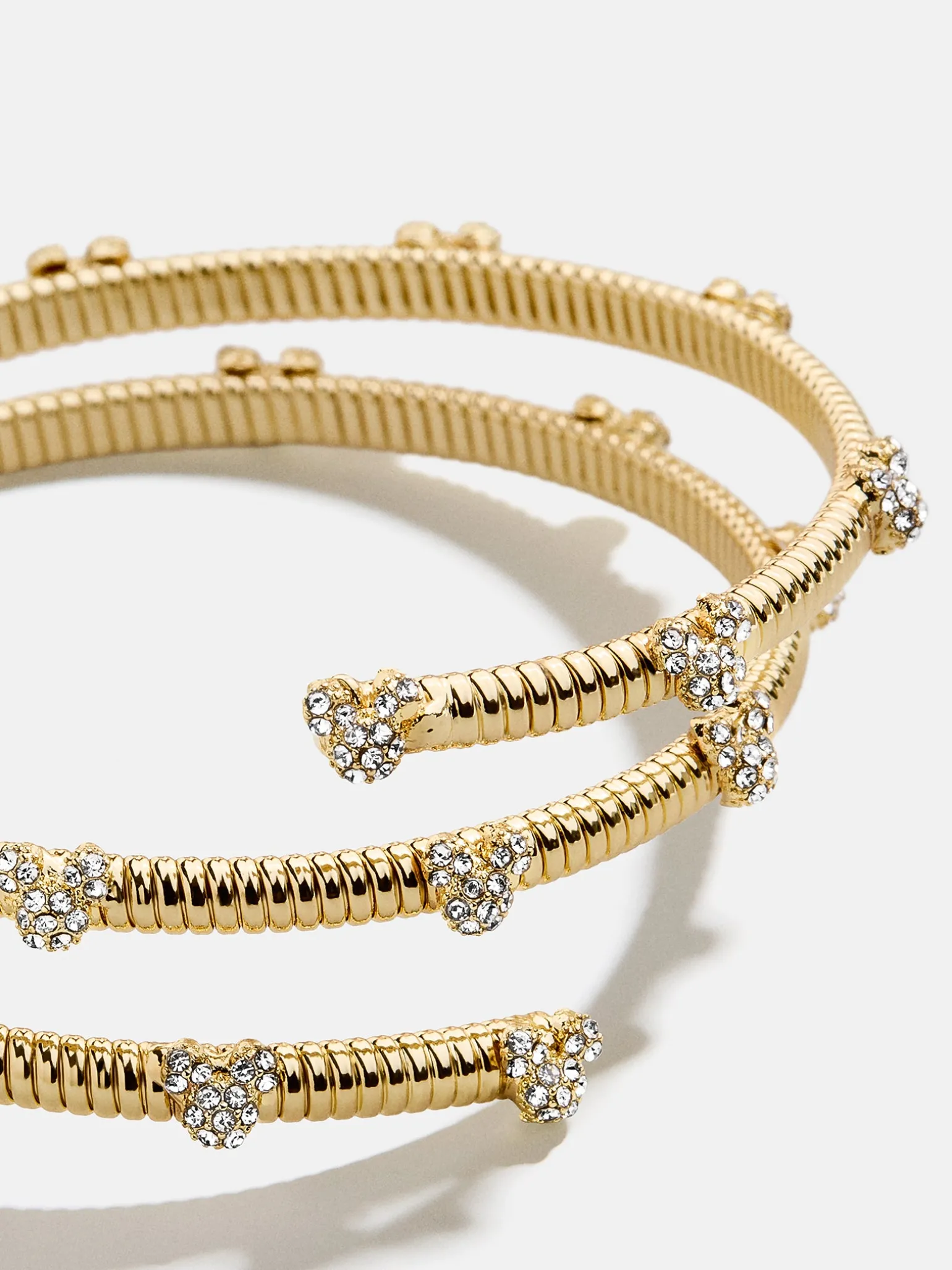 Disney Pavé Mickey Mouse Cuff Bracelet - Gold/Pavé