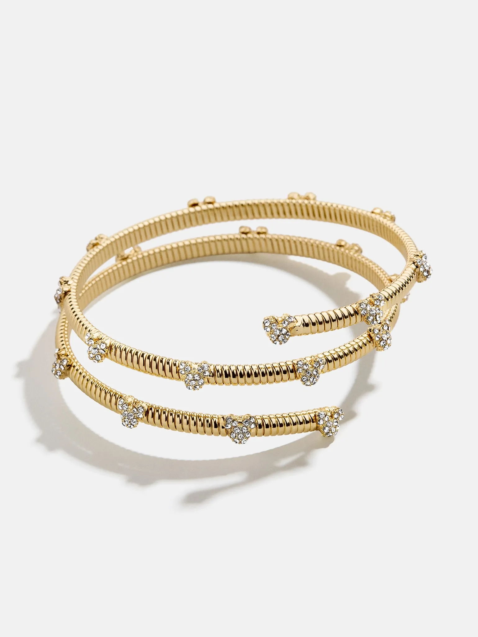 Disney Pavé Mickey Mouse Cuff Bracelet - Gold/Pavé
