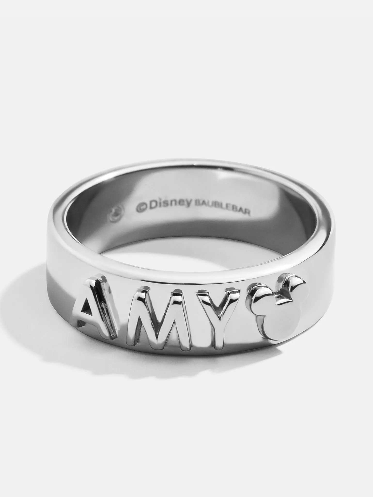 Disney Sterling Silver Custom Block Ring - Silver
