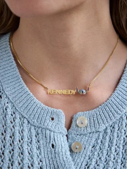 Disney Stitch Custom Nameplate Necklace - Block