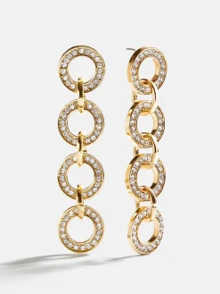 Dominique Statement Earrings - Gold/Pavé