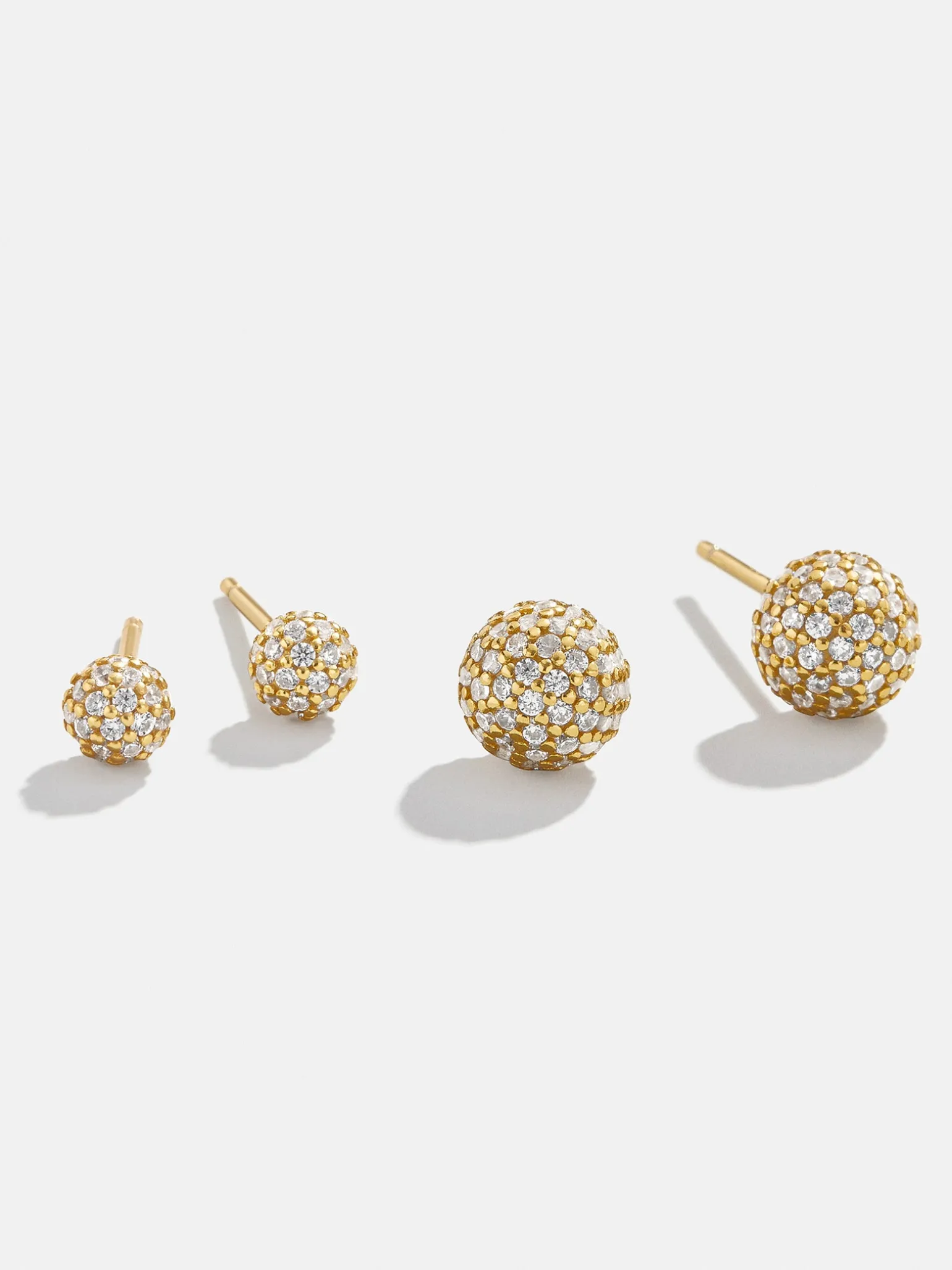 Dorothea 18K Gold Vermeil Earrings - Gold/Pavé