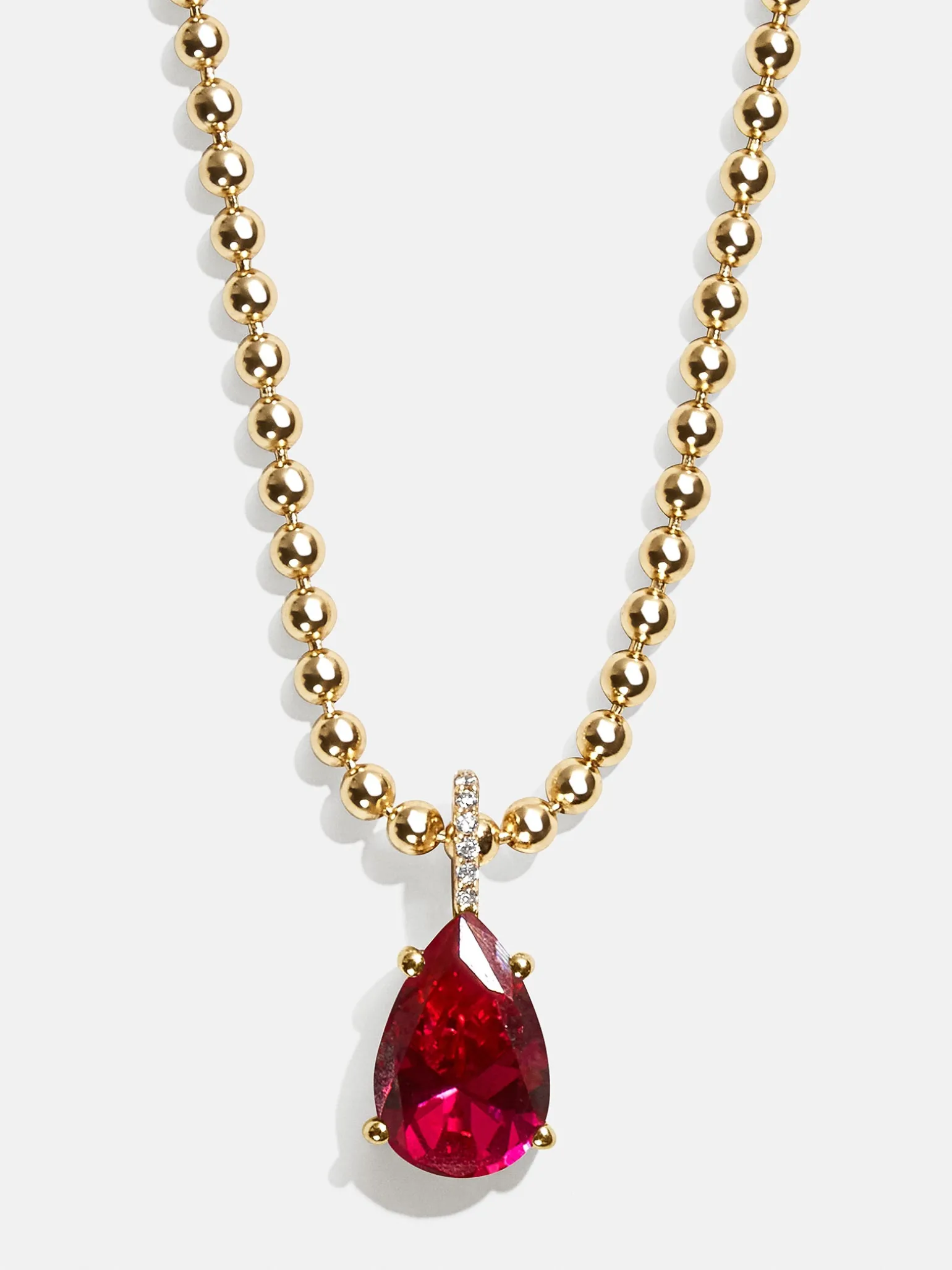 Esther 18K Gold Vermeil Birthstone Necklace - Ruby