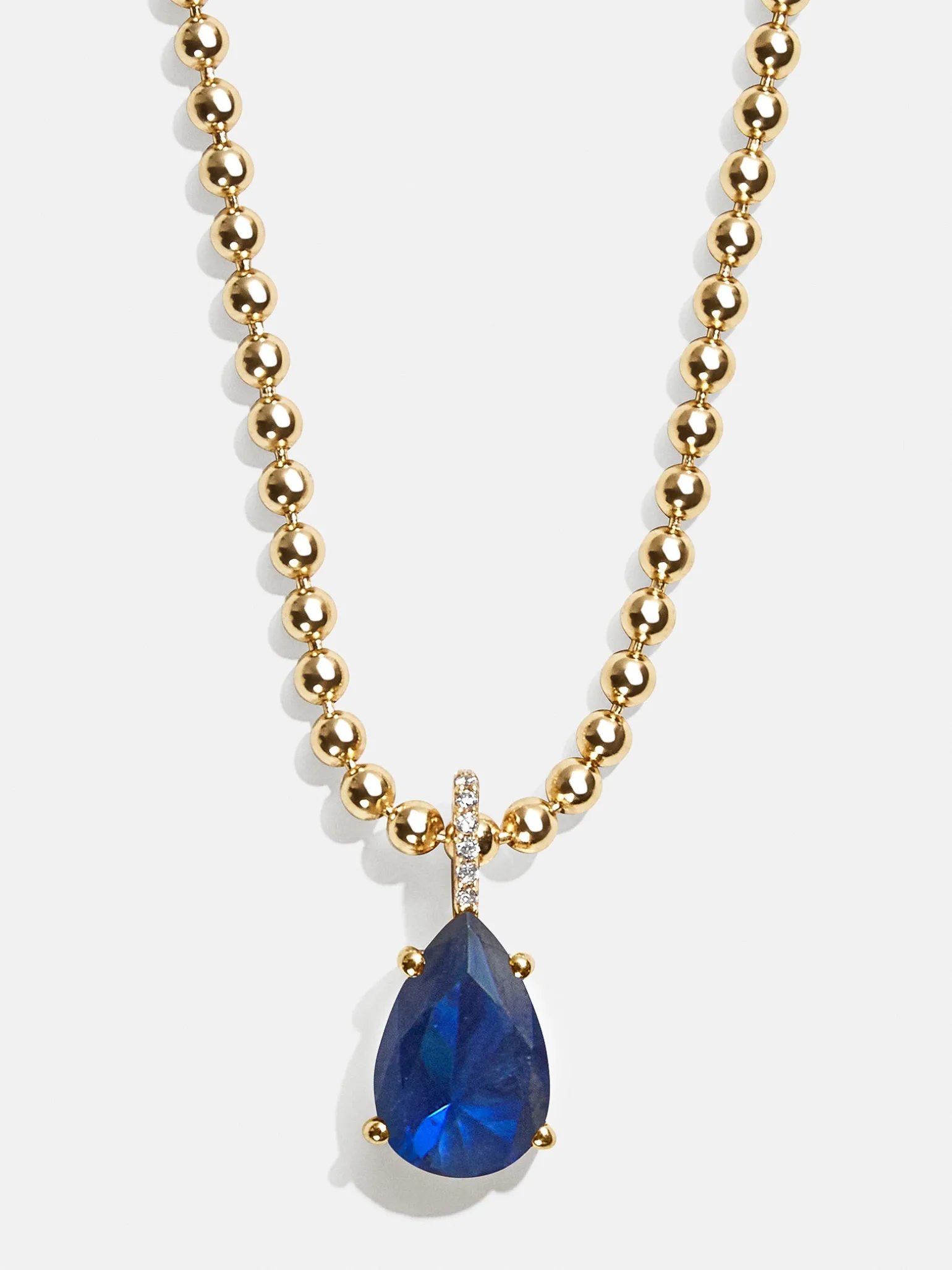 Esther 18K Gold Vermeil Birthstone Necklace - Sapphire