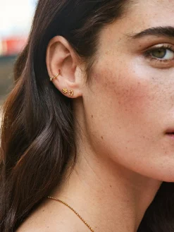 Evangeline 18K Gold Vermeil Earrings - Horseshoe