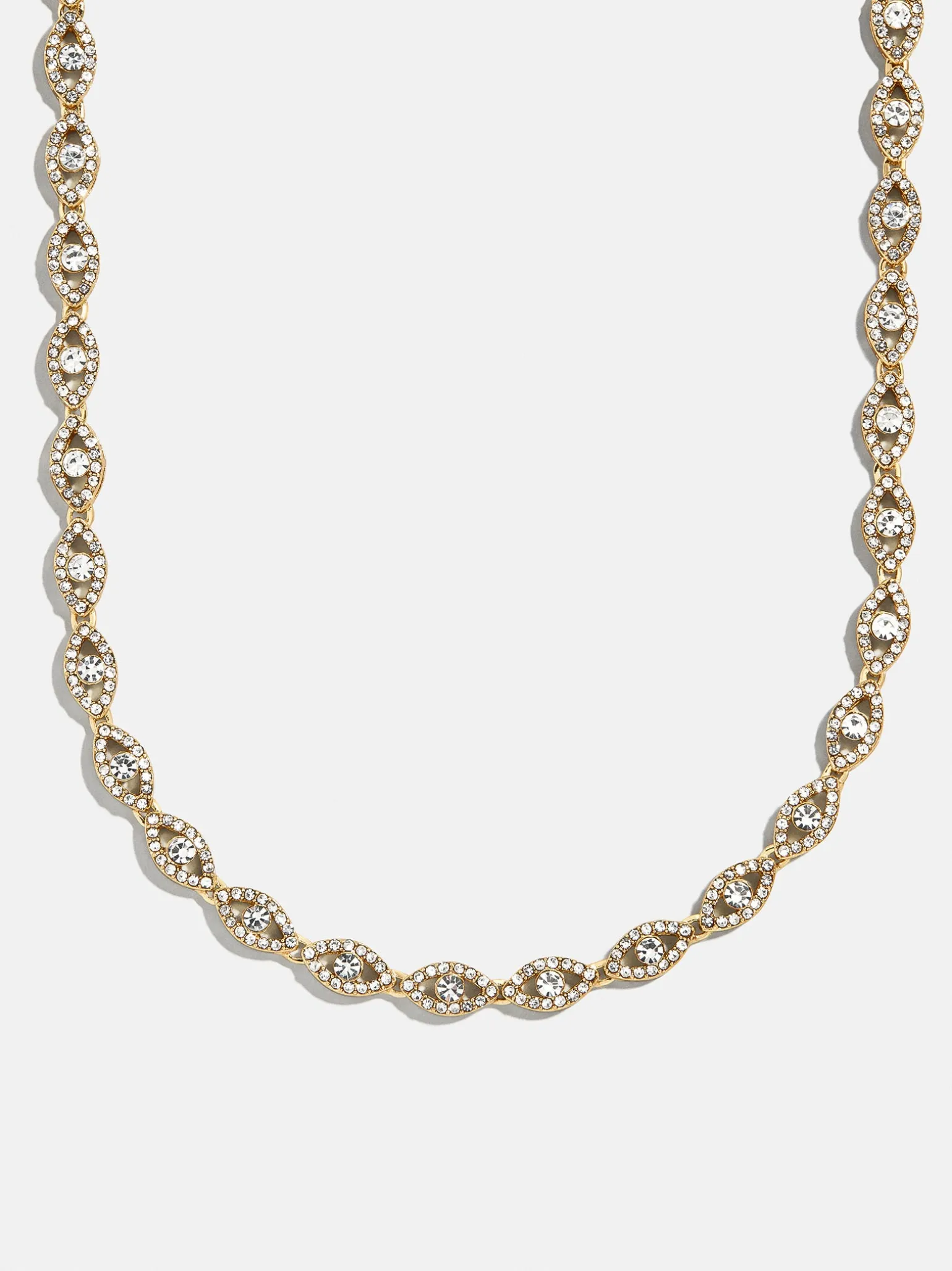 Evil Eye On Repeat Tennis Necklace - Gold/Pavé