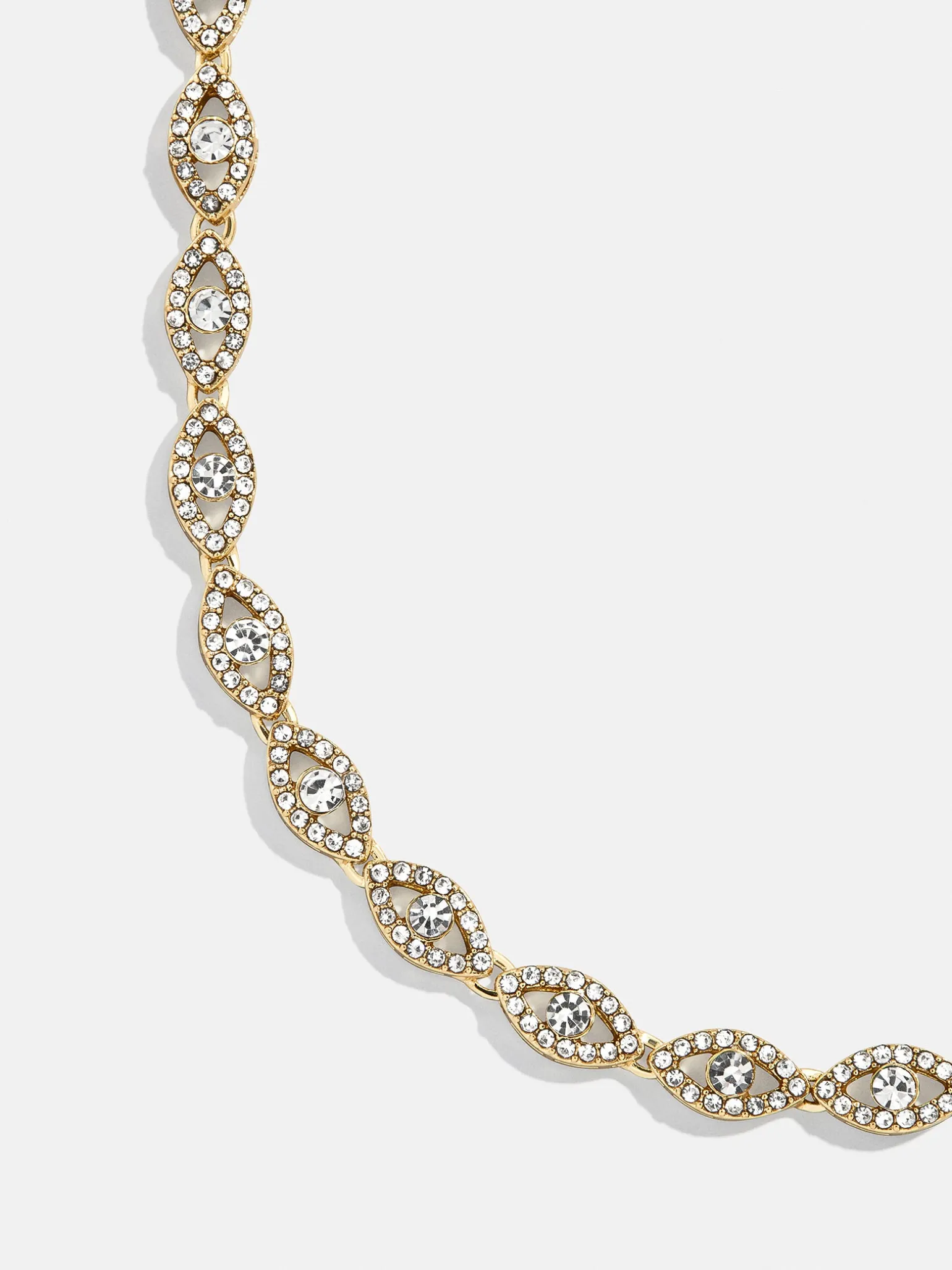 Evil Eye On Repeat Tennis Necklace - Gold/Pavé