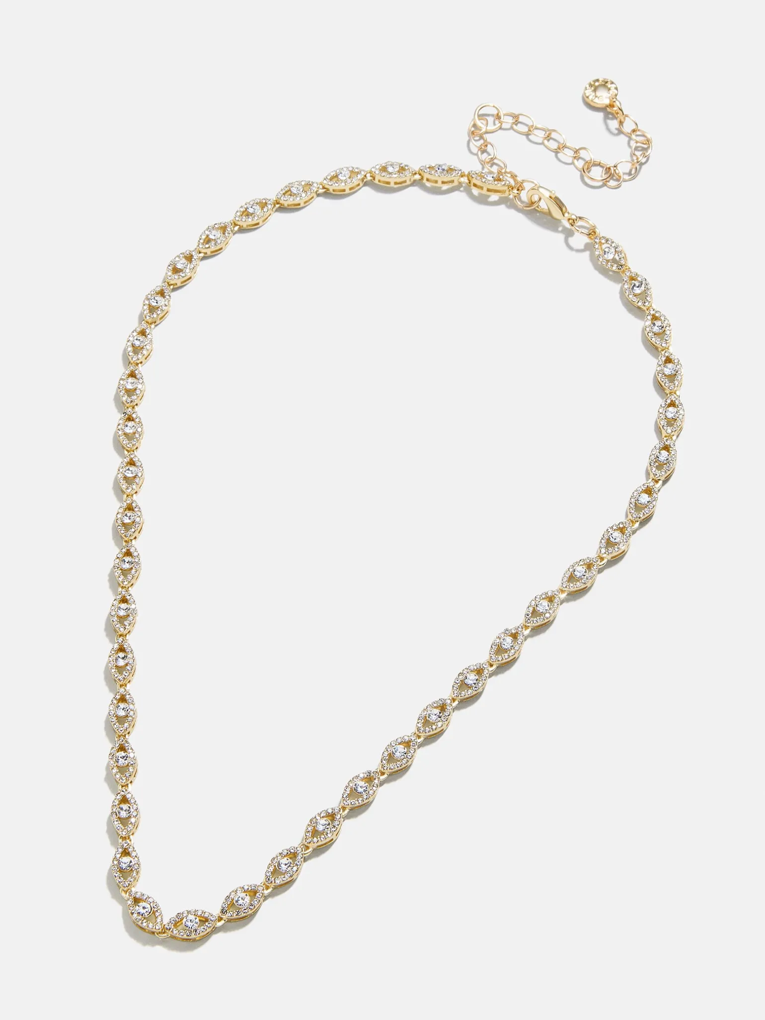Evil Eye On Repeat Tennis Necklace - Gold/Pavé