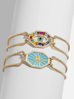 Evil Eye Reversible Bracelet - Gold/Multi