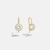 Fallon 18K Gold Vermeil Bezel Earrings - Gold/Pavé
