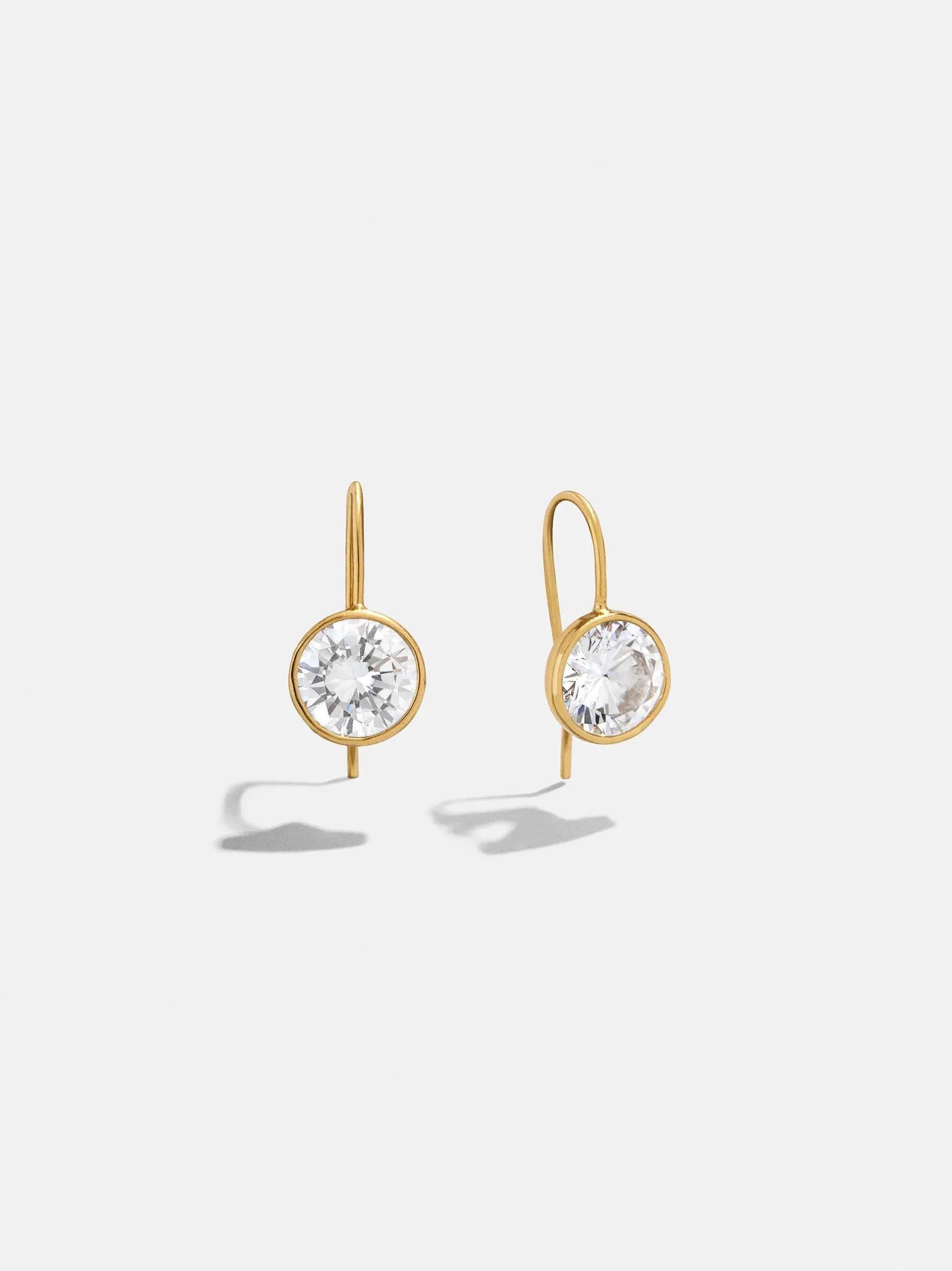 Fallon 18K Gold Vermeil Bezel Earrings - Gold/Pavé