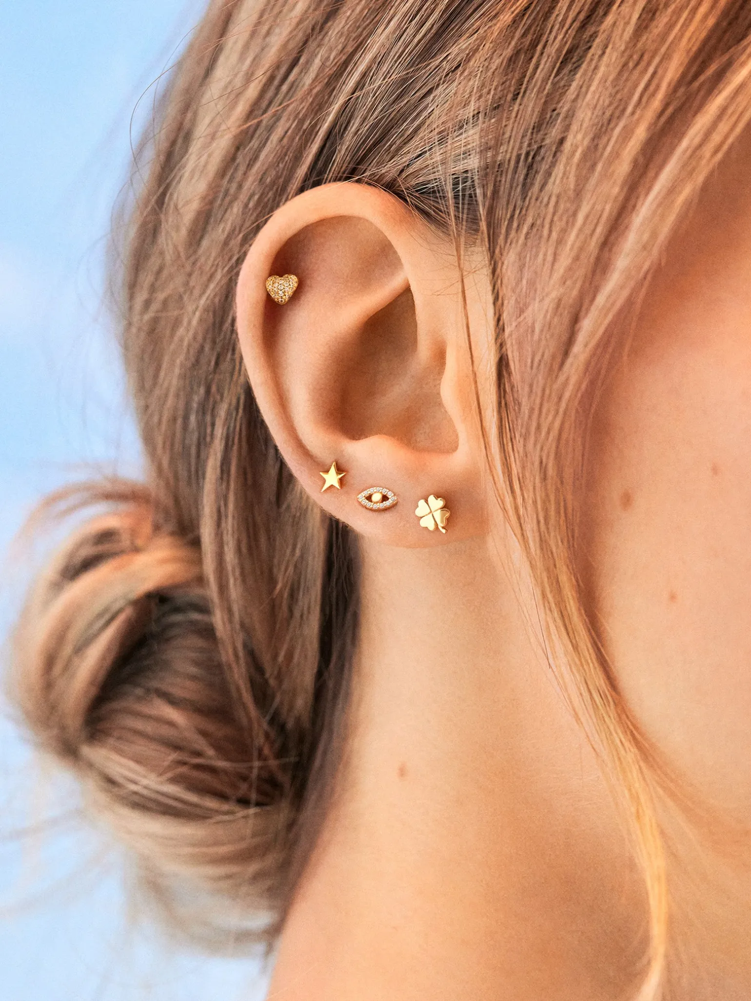 Felicity 18K Gold Vermeil Earrings - Clover