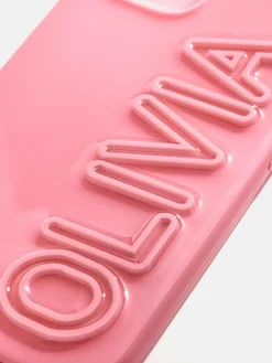 Fine Line Custom iPhone Case - Pink
