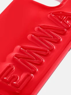Fine Line Custom iPhone Case - Bright Red
