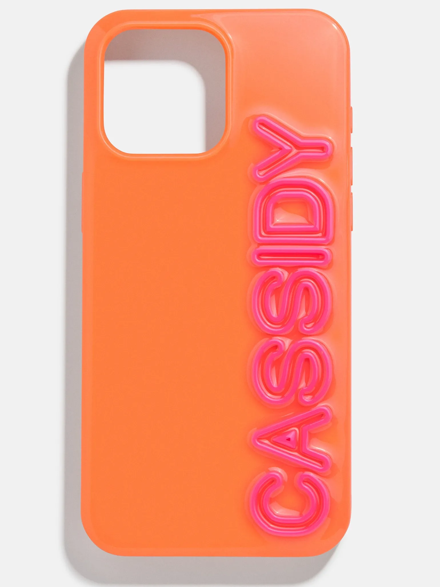 Fine Line Custom iPhone Case - Orange/Hot Pink