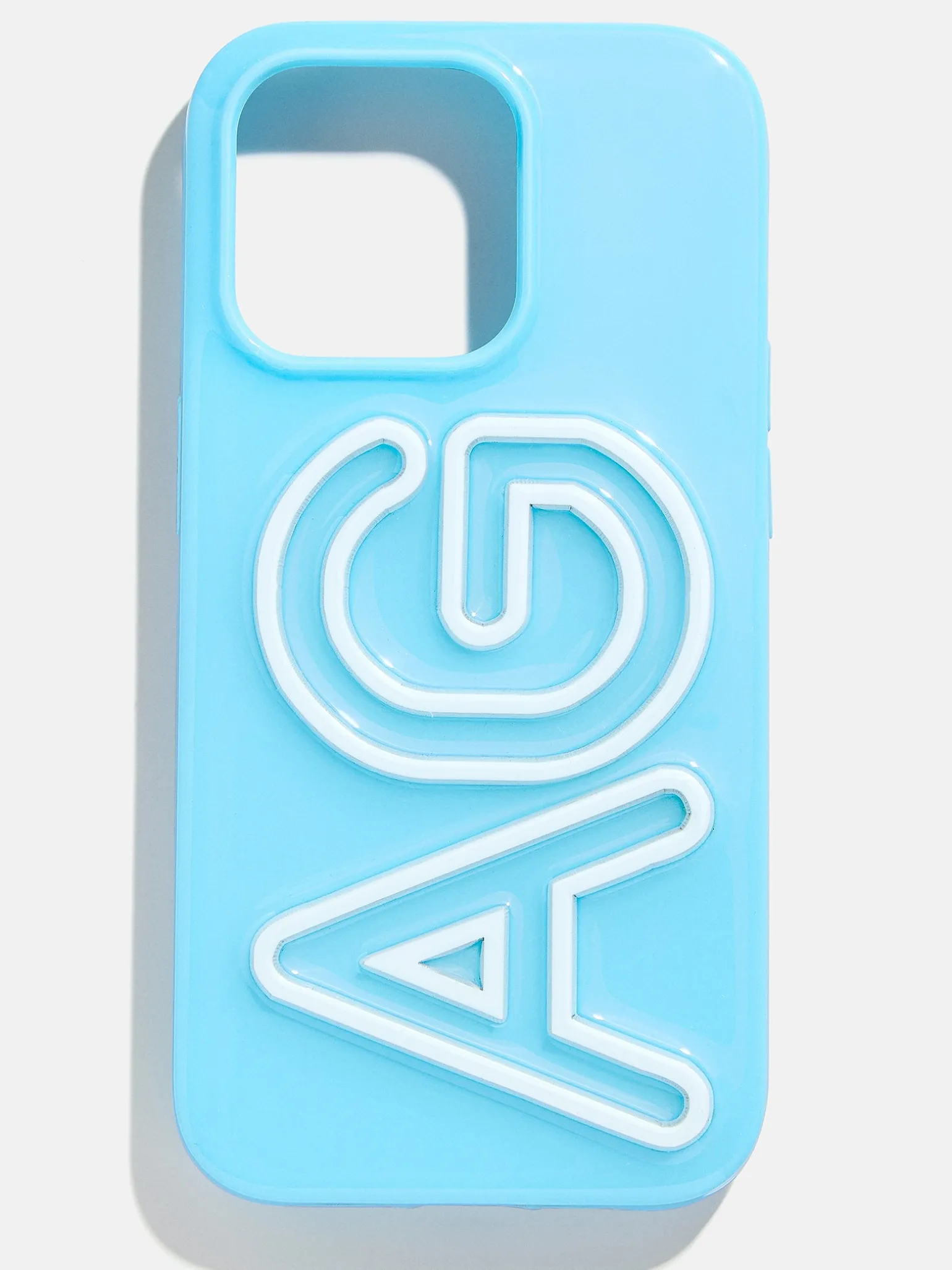 Fine Line Custom iPhone Case - Light Blue/White