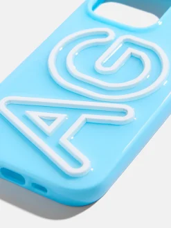 Fine Line Custom iPhone Case - Light Blue/White