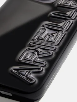 Fine Line Custom iPhone Case - Black