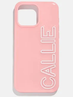 Fine Line Custom iPhone Case - Blush/White