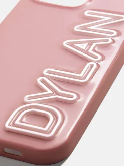 Fine Line Custom iPhone Case - Mauve/White