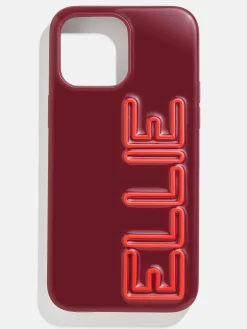 Fine Line Custom iPhone Case - Dark Red/Bright Red