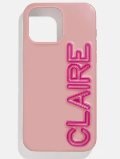Fine Line Custom Phone Case - Mauve/Magenta