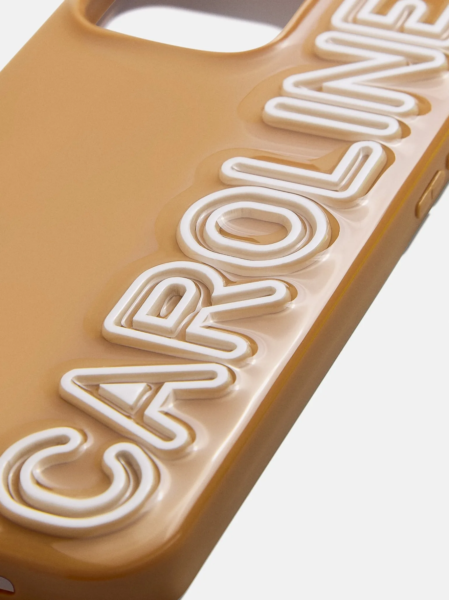 Fine Line Custom Phone Case - Brown/White