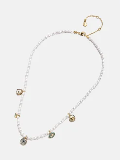 Frida Evil Eye Necklace - White/Blue