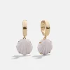 Genevieve Seashell Earrings - Gold/White