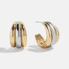 Gina Hoop Earrings - Gold/Silver