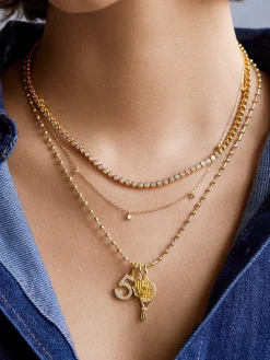 Gold Number Cluster Charm - 1