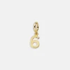 Gold Number Cluster Charm - 6