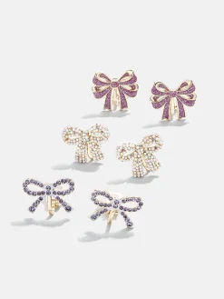 Greatest Gift Kids' Clip-On Earring Set - Purple