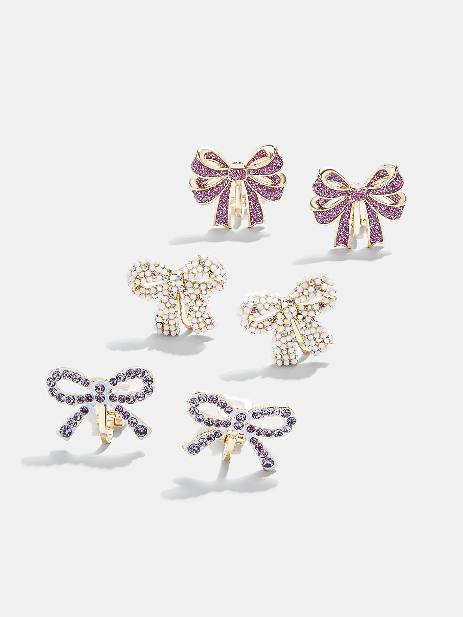 Greatest Gift Kids' Clip-On Earring Set - Purple