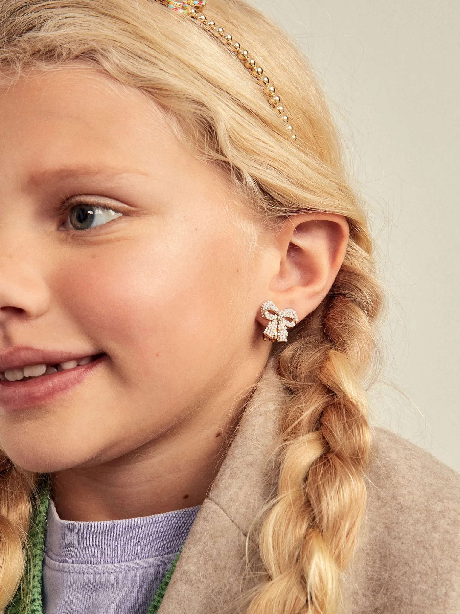 Greatest Gift Kids' Clip-On Earring Set - Purple