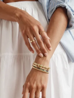 Halle Tennis Bracelet - Gold/Turquoise