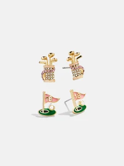 Hole in One Earring Set - Golf
