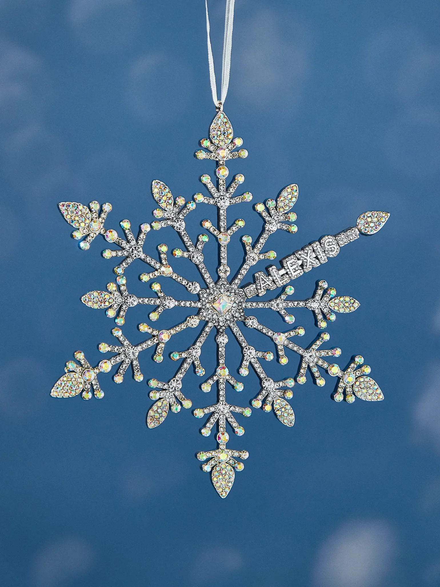 In A Flurry Custom Ornament - Silver