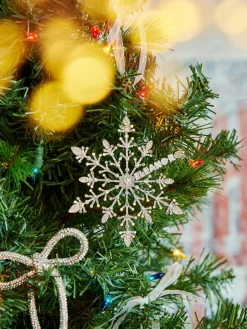 In A Flurry Custom Ornament - Silver